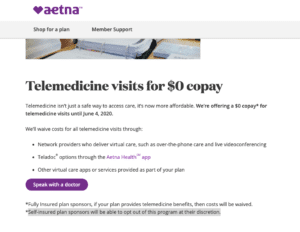 Read more about the article Aetna $0 copay during COVID 19